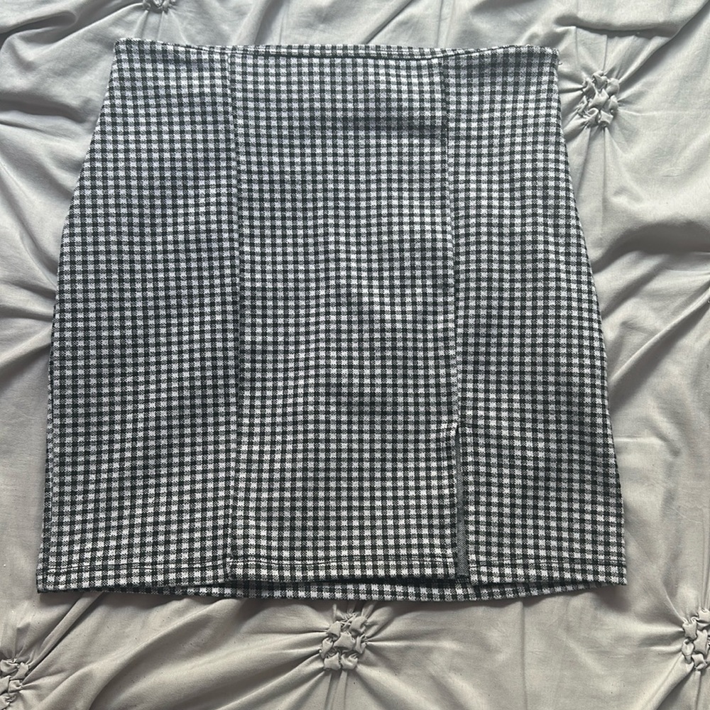 Checkered mini skirt